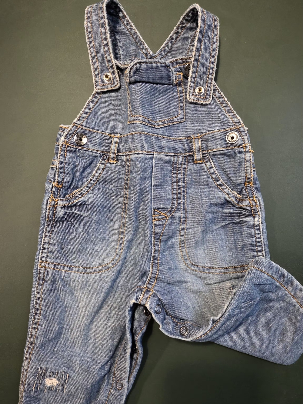 The Children's Place Denim Overalls in Faded Blue